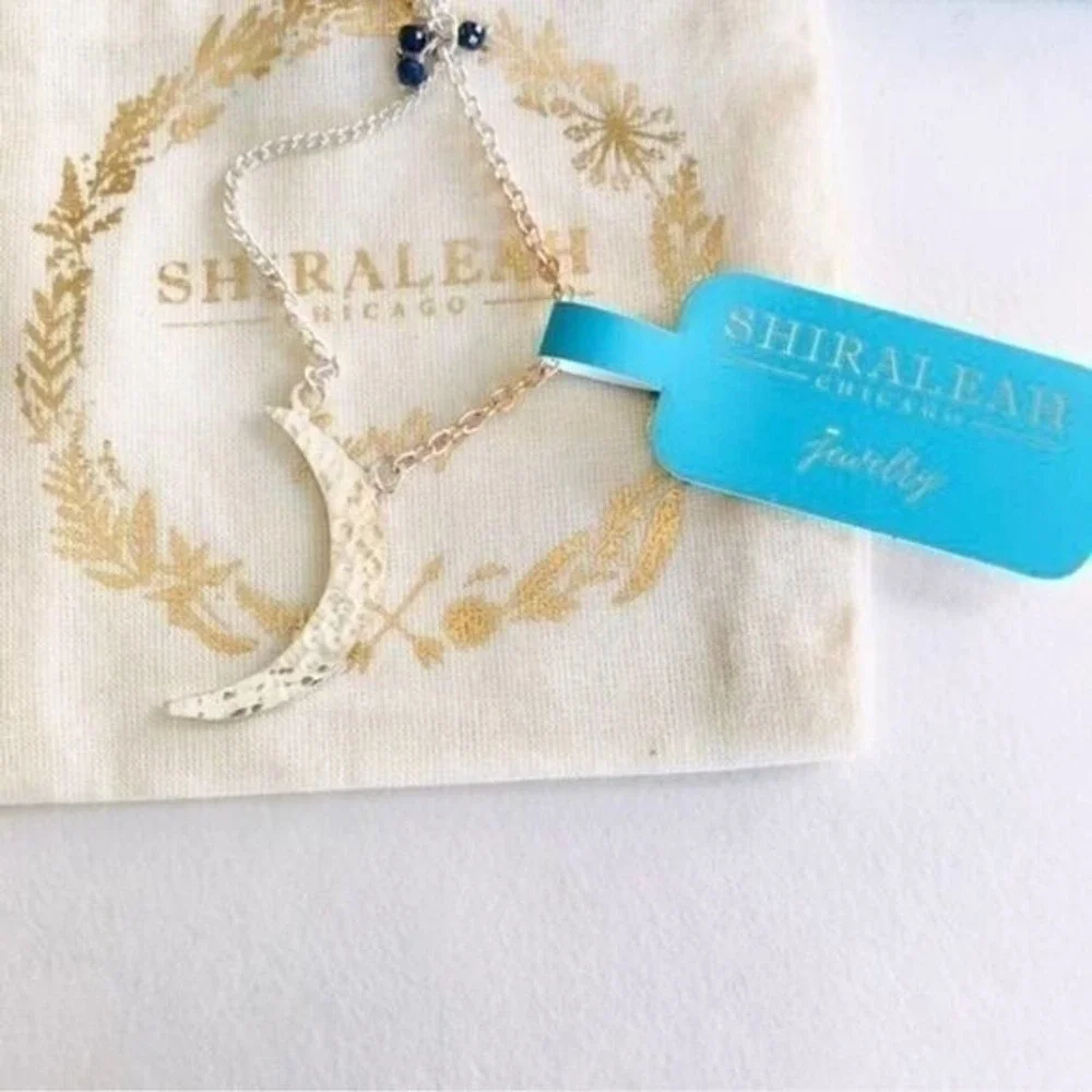 NWT SHIRALEAH Moon Lariat Necklace ANTHROPOLOGIE Celestial‎